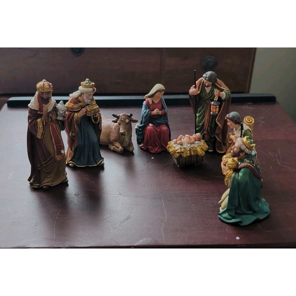 Nativity Set 5" H Michael Adams 8-pc Indoor Christmas‎ Decor